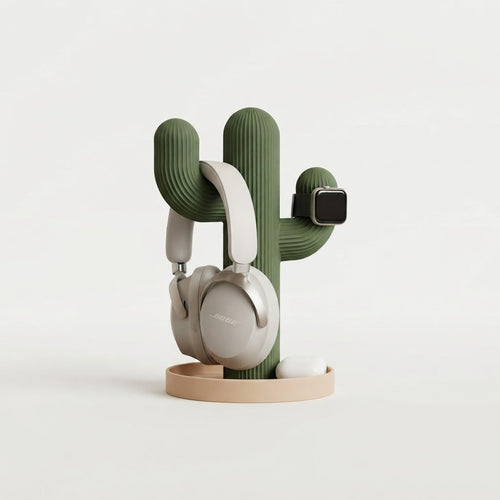 Cactus Headphone & Watch Stand – Desk Organizer