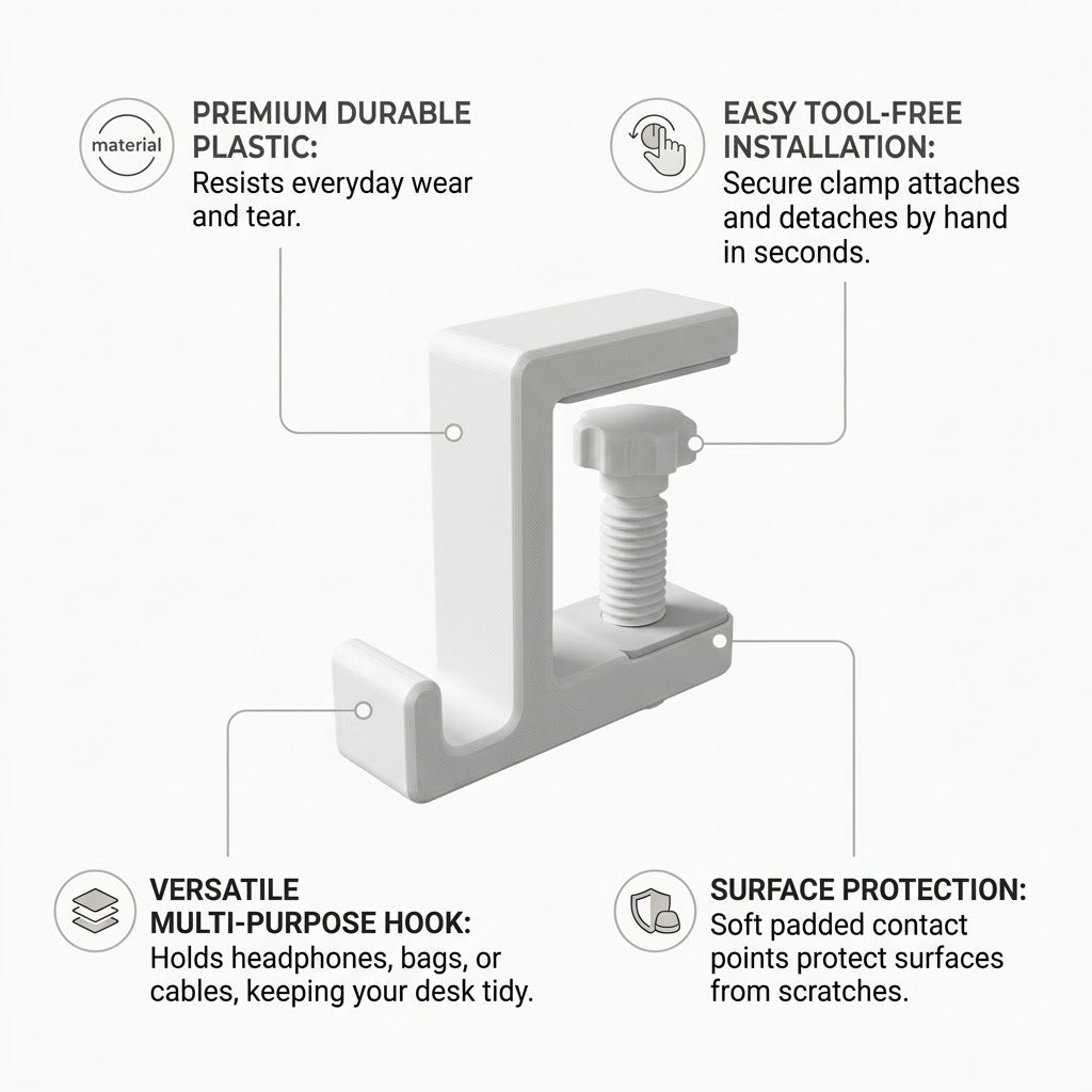 Support Fixation Bureau – Rangement Pratique et Compact