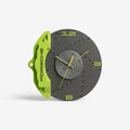Horloge Murale Étrier de Frein Sport – Design Carbone & Vert Racing